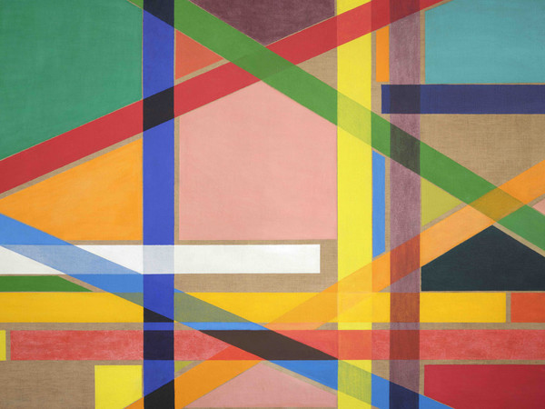 Dorazio,Entracte, 1968, olio su tela, 200x230 cm. Martelli Fine Art in collaborazione con NP Art Lab