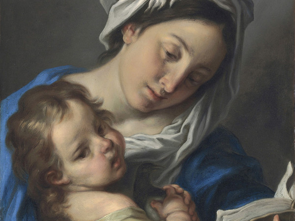 Carlo Cignani, La Madonna leggente col Bambino. Olio su rame, cm 56 x 43