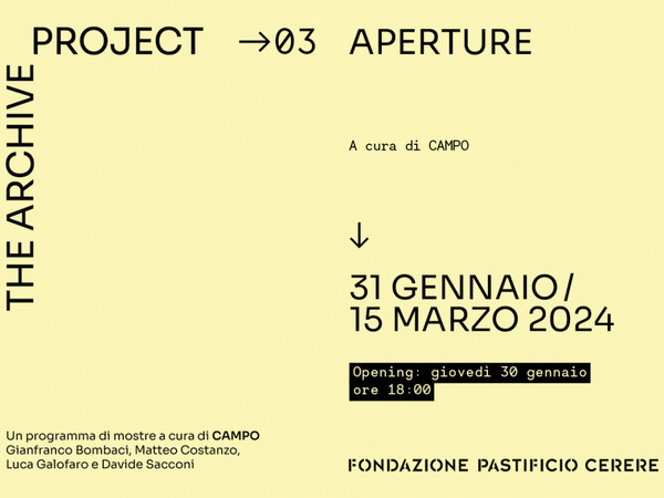 The Archive Project - Aperture, Fondazione Pastificio Cerere, Roma