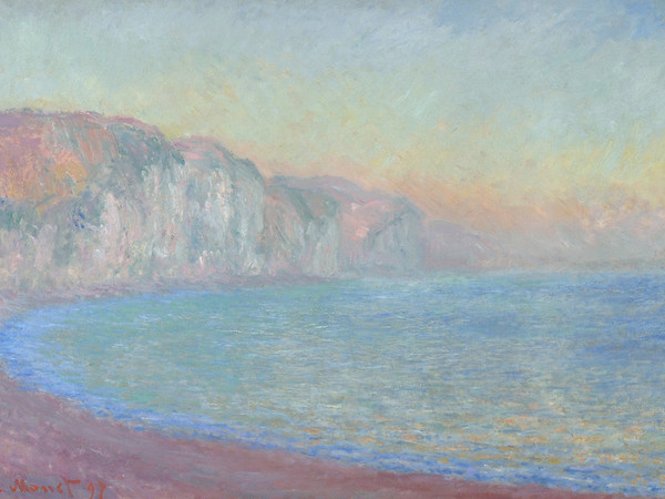 Claude Monet, Falaise à Pourville, soleil levant, 1897, Olio su tela | Courtesy of Fondazione Magnani-Rocca 2020